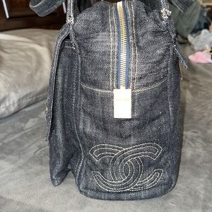 Chanel dark denim tote is the craze this summer!!! Grab this eye grabbing bag!